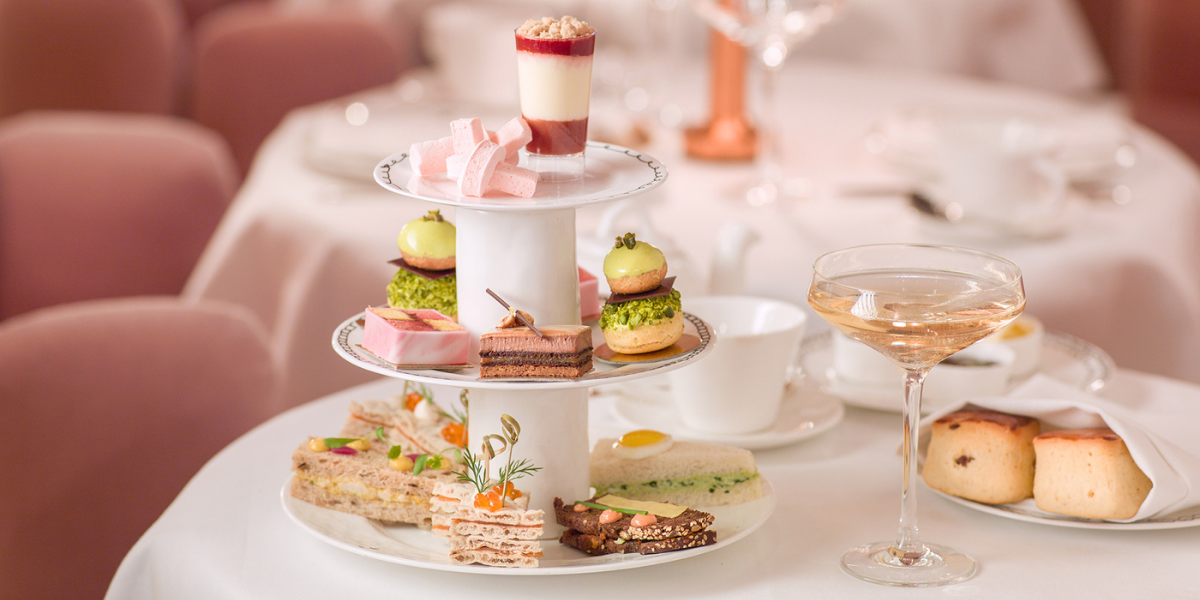 Afternoon tea cake stand with pastries