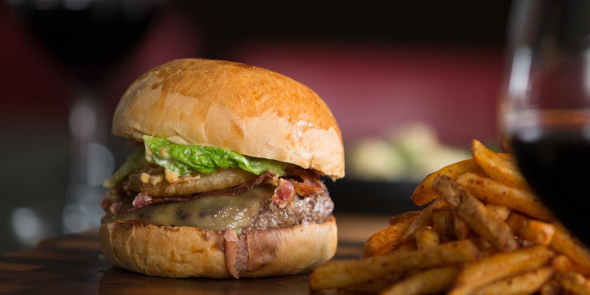 Burger and triple cooked chips from MASH on Regent Street